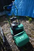 SUFFOLK PUNCH 14S PETROL 14INCH CYLINDER LAWNMOWER, with scarifier attachment and grass box