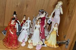 A GROUP OF FIGURINES, comprising eleven Royal Doulton 'Tender Moment' (Impressions) HN4192, Paula