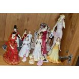 A GROUP OF FIGURINES, comprising eleven Royal Doulton 'Tender Moment' (Impressions) HN4192, Paula