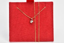 A 9CT GOLD DIAMOND PENDANT, from Goldsmiths Canadian Ice Diamond Collection, the brilliant cut
