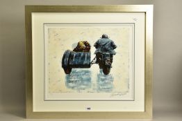 ALEXANDER MILLAR (SCOTTISH 1960) 'THE GREAT ESCAPE' a limited edition print of a man and woman