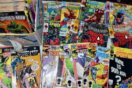 A BOX OF SPIDERMAN COMICS comprising 'Web of Spider Man, Spider Man (1990) and Spider Man