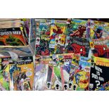 A BOX OF SPIDERMAN COMICS comprising 'Web of Spider Man, Spider Man (1990) and Spider Man