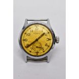 A GENTS 'MOERIS' MILITARY WRISTWATCH, hand wound movement, round dial signed 'Moeris', Arabic