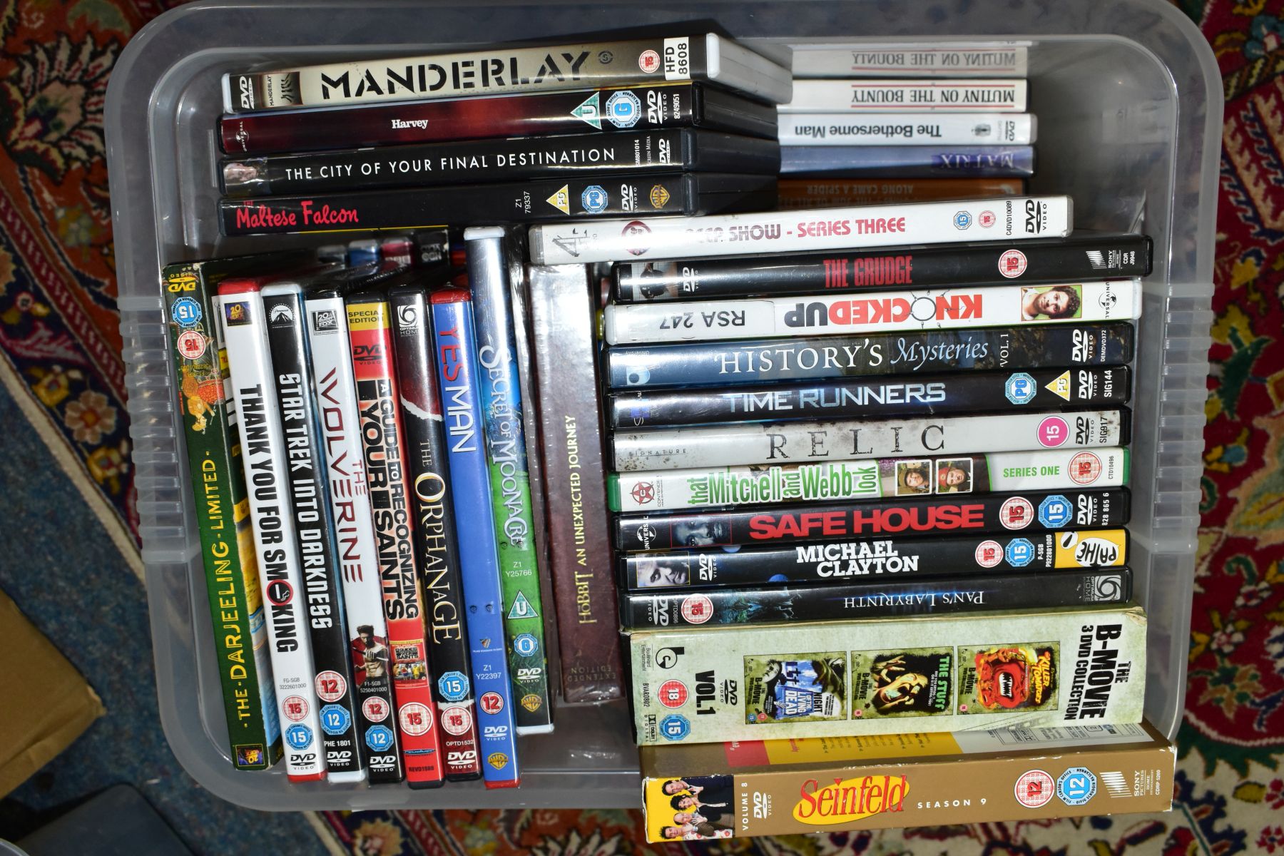 NINE BOXES OF DVD'S, ETC, to include films - Hellboy, Safe House, Hitch, Kings Speech, Black Hawk - Image 9 of 11