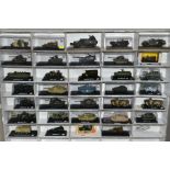 A QUANTITY OF BOXED MAINLY AMER DIECAST AMERICAN MILITARY VEHICLES, majority approximately 1/72