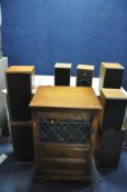 A GOLDRING LENCO GL60 VINTAGE TURNTABLE, three Celestion Ditton 15 speakers, a pair of Celestion 5