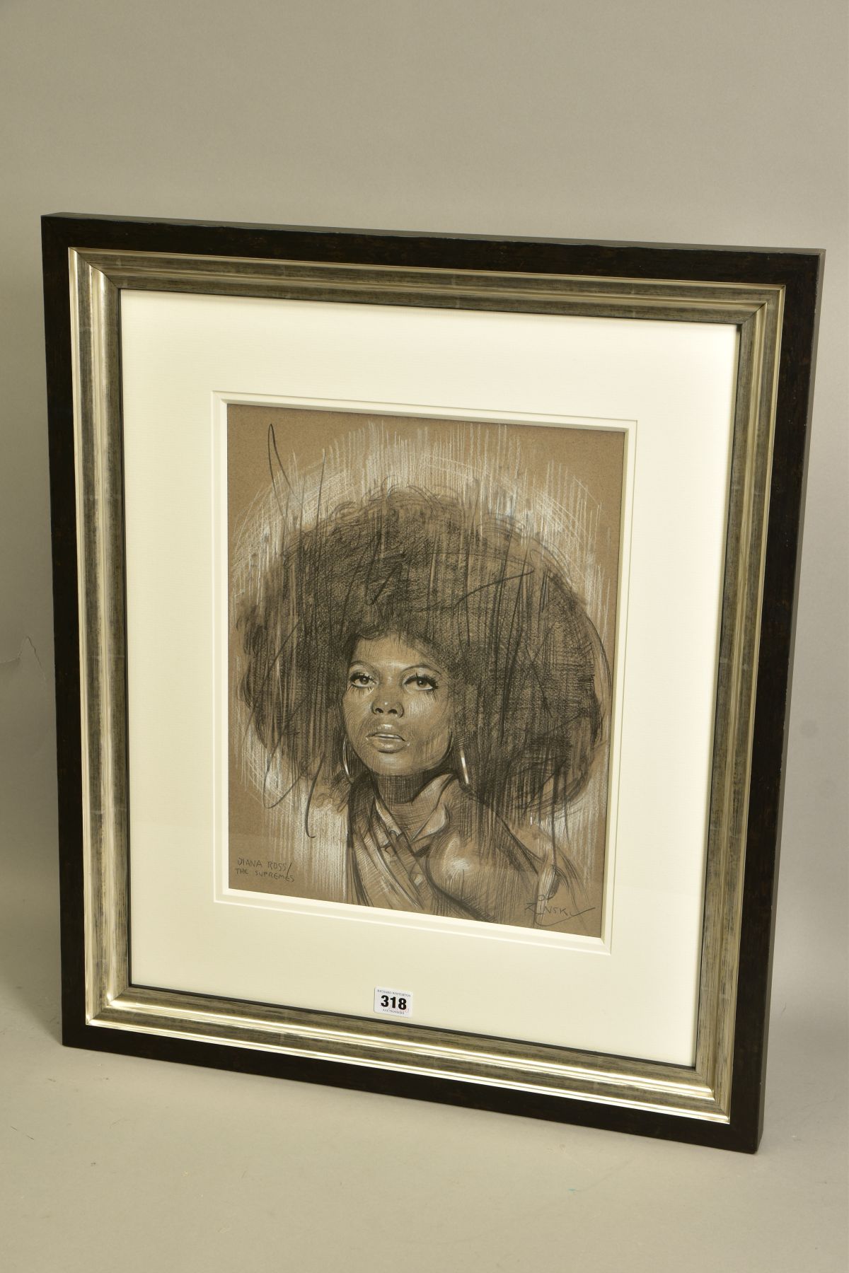 ZINSKY (BRITISH CONTEMPORARY) 'DIANA ROSS/THE SUPREMES', a monochrome portrait of the Motown - Image 6 of 7