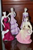 FOUR COALPORT LADIES OF FASHION FIGURES, 'Lady in Lace', 'Sophisticated Lady', 'Veronica' and '