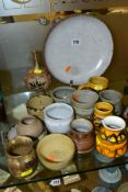 TWENTY PIECES OF VARIOUS POTTERY ITEMS, etc, to include five Tremar animal/figures (sheep, duck,