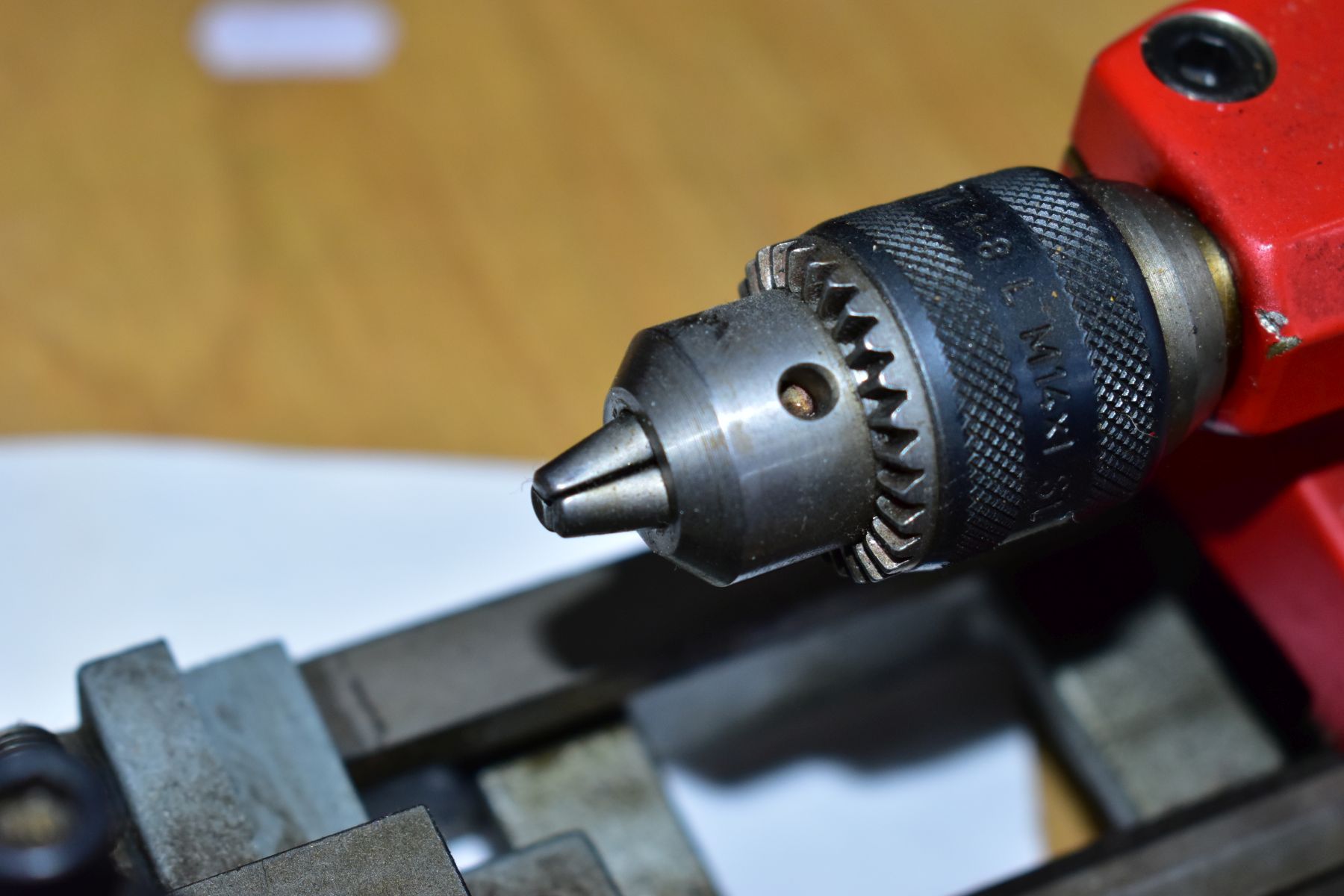 A MOUNTED 'EMCO UNIMAT 4' LATHE, mounted on a single wooden drawer, together with instruction manual - Image 2 of 4