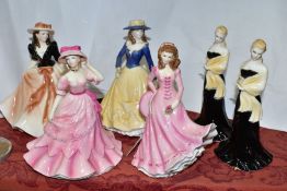 SIX ROYAL WORCESTER LES PETITES FIGURES, 'Sarah', 'Jennifer', two 'Lucy', 'Caroline' and '