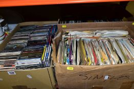 THREE BOXES OF CD'S AND SINGLES, including boxed sets of Hits of the 60's, Blues Legends, Mozart,