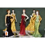 FIVE ROYAL DOULTON PRETTY LADIES FIGURES, comprising Jasmine HN5015, Sophie HN4856, Abigail HN4858