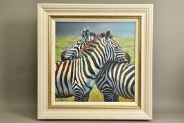 TONY FORREST (BRITISH 1961) 'NEAREST AND DEAREST', a limited edition print of two zebras 6/195,