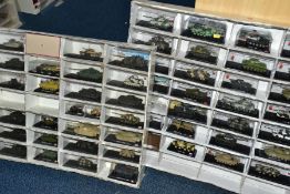 A QUANTITY OF BOXED MAINLY AMER DIECAST ASSORTED MILITARY VEHICLES, majority approximately 1/72
