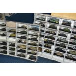 A QUANTITY OF BOXED MAINLY AMER DIECAST ASSORTED MILITARY VEHICLES, majority approximately 1/72