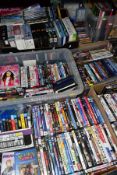 NINE BOXES OF DVD'S, ETC, to include films - Hellboy, Safe House, Hitch, Kings Speech, Black Hawk