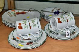 ROYAL WORCESTER 'EVESHAM VALE' PATTERN DINNER AND TEA SERVICE FOR FOUR PERSONS, comprising four