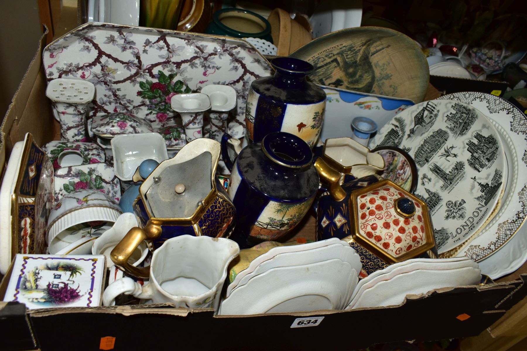 FIVE BOXES OF ASSORTED CERAMICS, including Sylvac dogs and rabbit, s.d, a Szeiler Corgi dressed in - Image 3 of 6