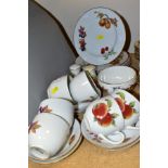 A SMALL QUANTITY OF ROYAL WORCESTER EVESHAM PATTERN TABLE WARES, comprising six cups and six
