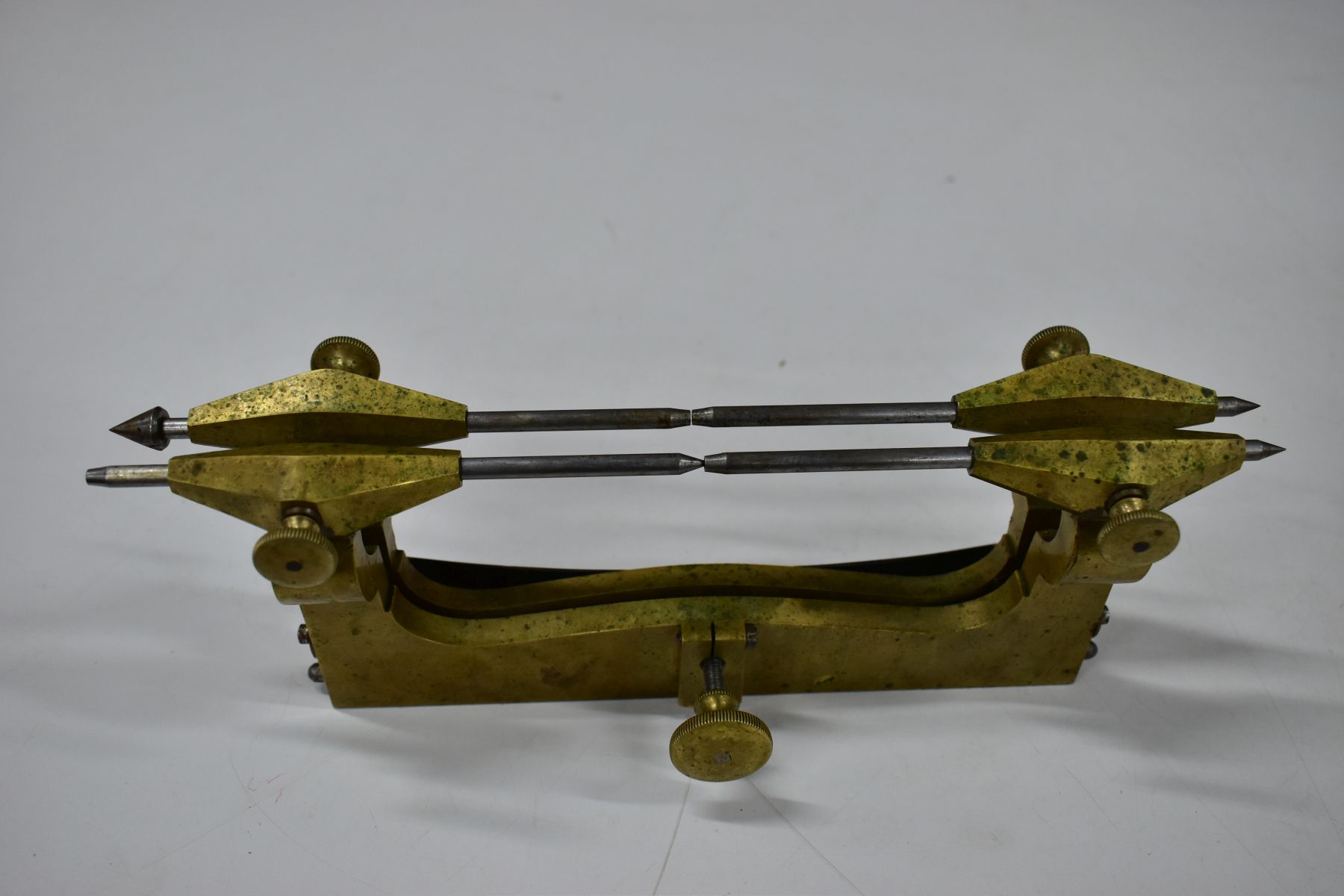 THREE WATCH MAKERS CLOCK DEPTHING TOOLS, all brass with steel rods and fittings, two with boxes, - Image 6 of 6