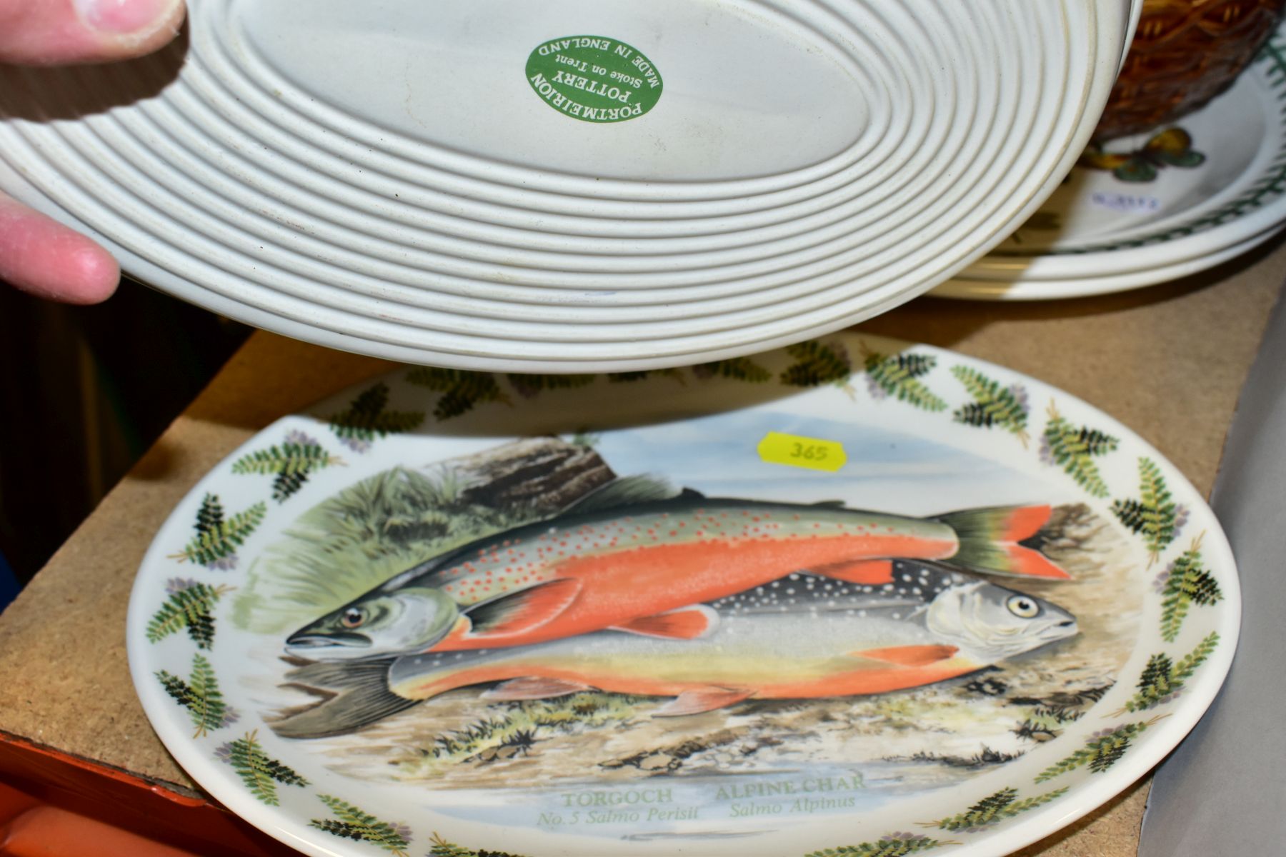 SIX PORTMEIRION PLATES AND PLATTERS AND A PORTMEIRION TREACLE GLAZED CHICKEN EGG BASKET, the - Image 4 of 6