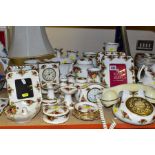 A COLLECTION OF ROYAL ALBERT OLD COUNTRY ROSES, includes an Astral telephone, two quartz movement