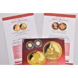 TWO GOLD MINIATURE COINS to include a 2006 Isanbard Kingdom Brunel 200th Anniversary coin and a