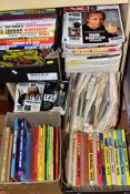 BOOKS & MAGAZINES, four boxes and loose containing forty five annuals including Cor, Lion, Tiger,