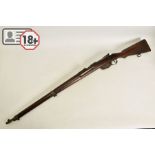 A STEYR MANNLICHER MODEL 95 MILITARY RIFLE CONVERTED TO .410'', the magazine had a plate welded