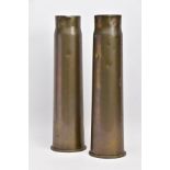 TWO SHELL CASES 77MM, dated 1951 and 1952