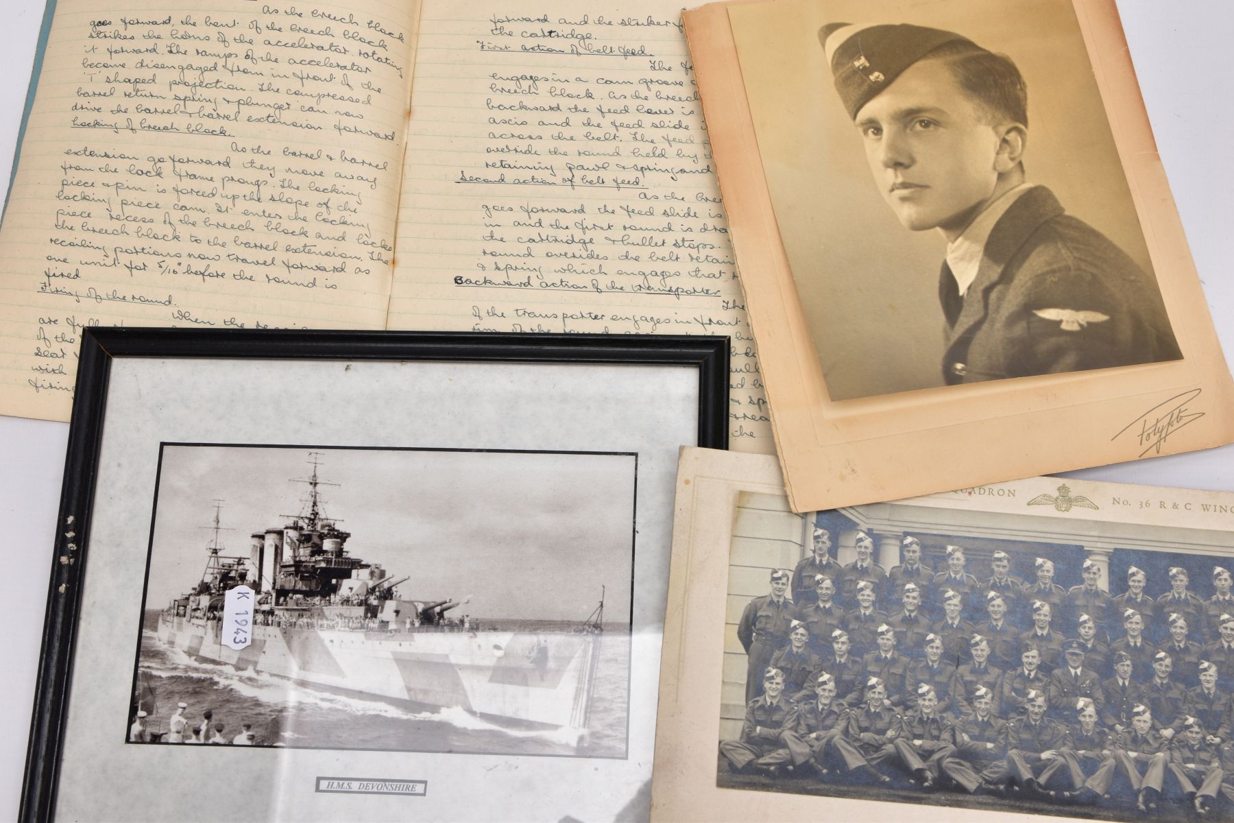 A SMALL BUNDLE OF WWII PERIOD EPHEMERA relating to Airman 1868330 J.Ledbrook RAF, he was part of - Image 3 of 3