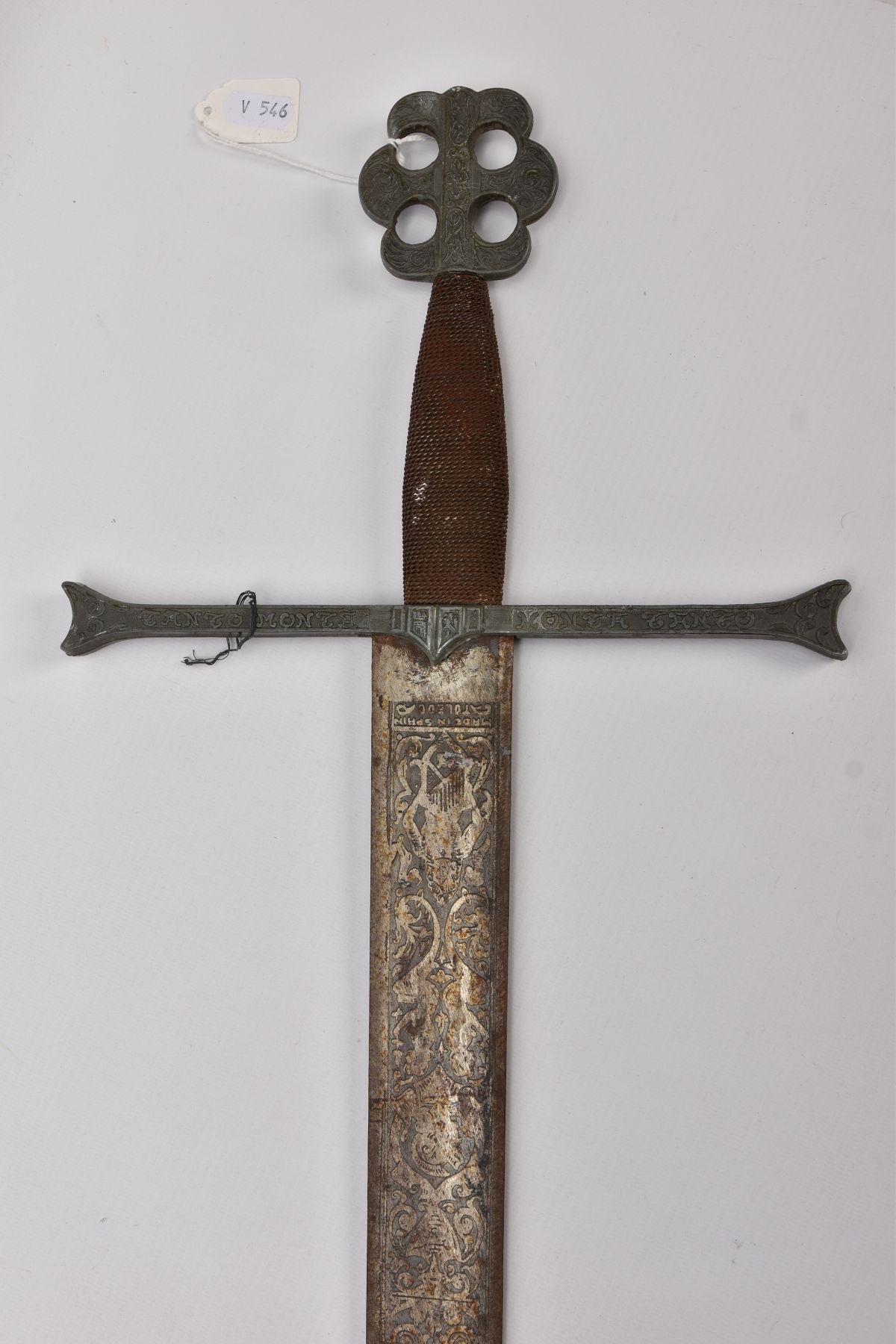 A LONG SWORD OF SPANISH ORIGIN, the blade is approximately 109cm in length and width 4.5cm at it's - Image 2 of 15