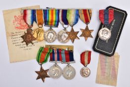 A GROUP OF ELEVEN MEDALS COVERING WWI AND WWII, including the Imperial Service Medal and the