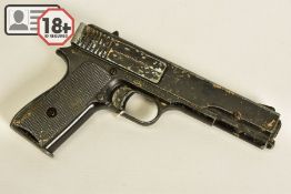 A BB DIANA G10 REPEATER AIR PISTOL, in working order with a loss of a considerable amount of its