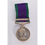 A ERII CAMPAIGN SERVICE MEDAL, Northern Ireland Bar named to 24339301 RFN (Rifleman) G P Hammond,