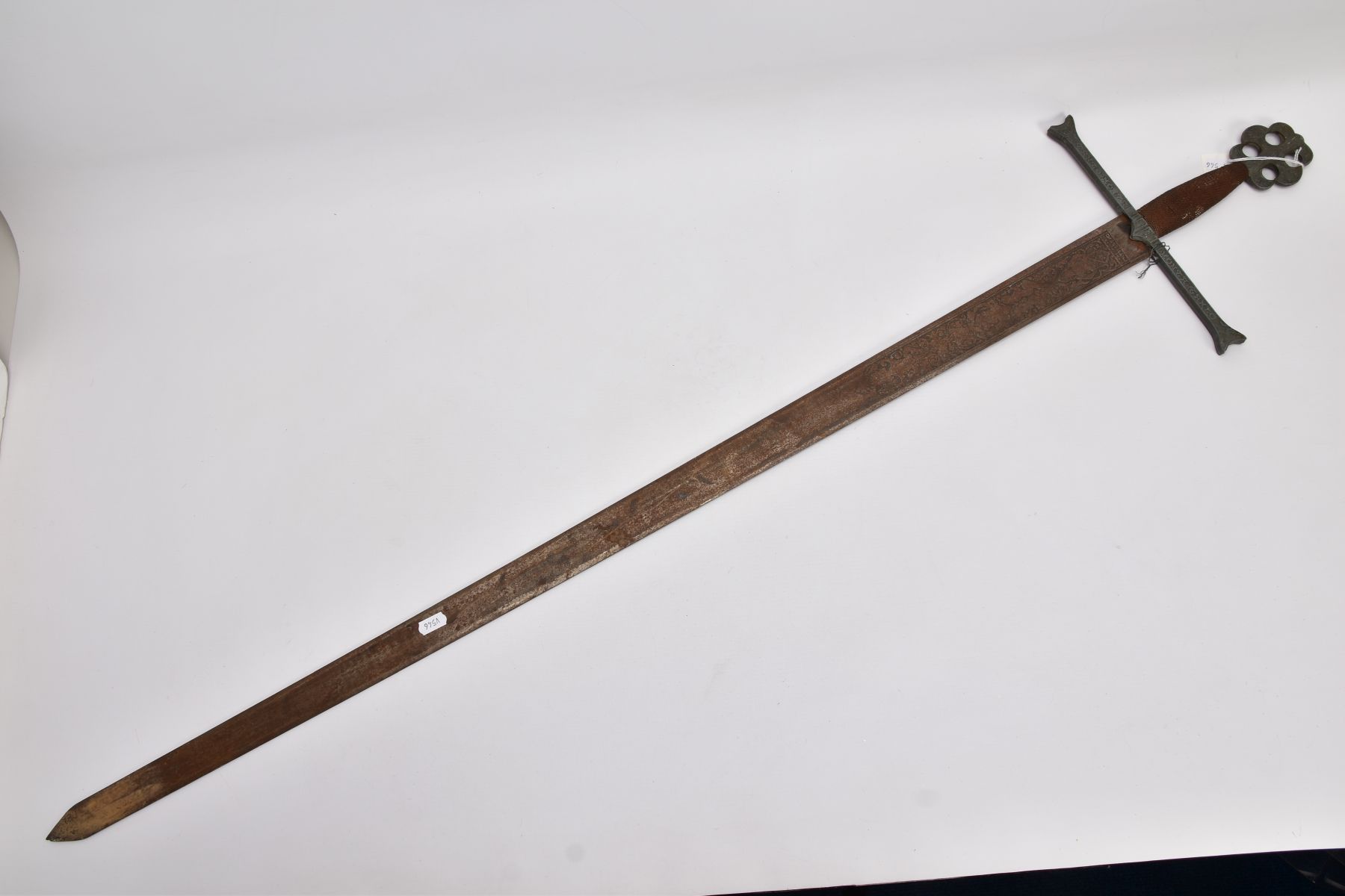 A LONG SWORD OF SPANISH ORIGIN, the blade is approximately 109cm in length and width 4.5cm at it's - Image 8 of 15