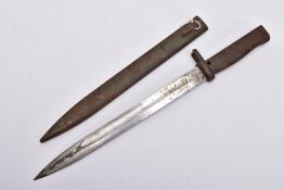 A GERMAN ERSATZ BAYONET AND SCABBARD, this example believed to be the shortened Turkish variant,