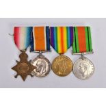 A WEARING BAR GROUP OF WWI/II MEDALS to include a 1914-15 Star/British War and Victory medal named