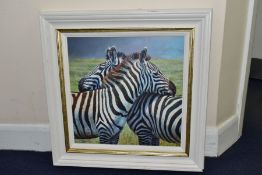 TONY FORREST (BRITISH 1961) 'NEAREST AND DEAREST', a limited edition print of two zebras 6/195,
