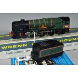 A BOXED WRENN RAILWAYS 00 GAUGE REBUILT BULLEID PACIFIC CLASS LOCOMOTIVE, 'Barnstaple' No 34005, B.R