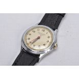 A GENTS 'AVIONAL' WRISTWATCH, hand wound movement, round champagne dial signed 'Avional