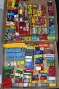 A QUANTITY OF UNBOXED AND ASSORTED PLAYWORN DIECAST VEHICLES, majority are Matchbox 1-75, Corgi