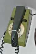 A RETRO GREEN TRIM PHONE, with label 'MK 2 BMF Modified' to base, no cable (Condition Report:-