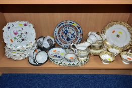 A GROUP OF LATE 18TH AND 19TH CENTURY MOSTLY BRITISH PORCELAIN, including a set of six early 19th