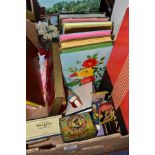 A BOX OF VINTAGE ADVERTISING BOXES/TINS, ETC, to include a Player's weights cigarettes packet,