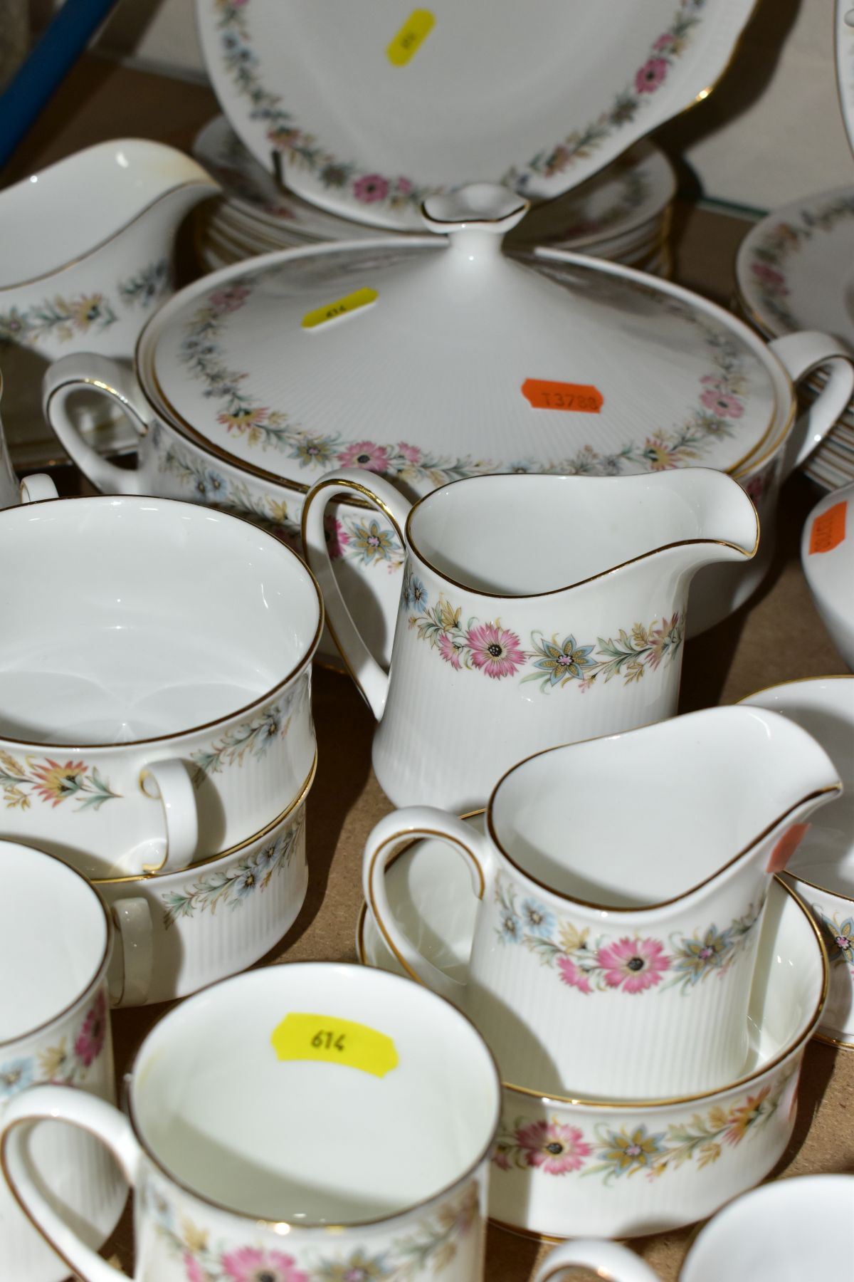 A ROYAL ALBERT/PARAGON 'BELINDA' PART DINNER SERVICE, comprising ten coffee cups (two Royal Albert), - Image 8 of 10