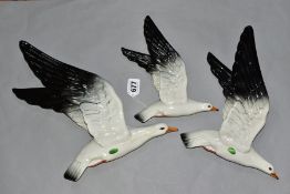 A SET OF THREE BESWICK SEAGULL WALL PLAQUES, NO'S. 922/1/2/ and 3 (Condition Report:- 922-1 the