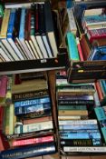 BOOKS, a collection of approximately one hundred and ten titles in four boxes, comprising